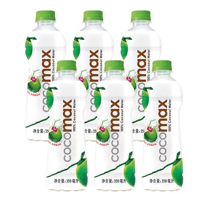 COCOMAX 纯椰子水 泰国进口饮料天然电解质水 350ml*6瓶体验装