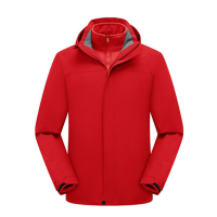 企业定制 德博莱防水冲锋衣三合一可拆卸两件套秋冬男女保暖加绒加厚冲锋衣 可印制LOGO 随机发货