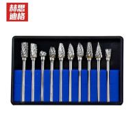 赫思迪格HSJZ-98 硬质合金旋转锉(10件套)铣刀钨钢磨头 直径6mmx杆3mm