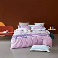罗莱LOVO 全棉四件套 紫色畅想 床单被罩枕套