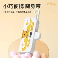 迪士尼(DISNEY) 胶囊充电宝应急移动电源 自带Type-c线苹果插口 D1维尼熊