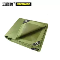 安赛瑞 加厚帆布防雨布 有机硅帆布防雨布 军绿色帆布防雨篷布 加厚帆布遮阳防雨布 军绿 2×3M 12447