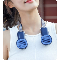 大宇(DAEWOO)挂脖风扇 usb小风扇便携式无叶充电降温神器 F20星空蓝