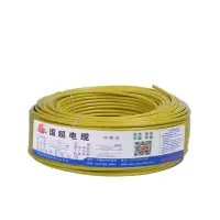 國超 电缆 BLV 4平方国标铝芯单芯家装插座照明家装电线 黄色100米 单位:卷 4卷起订