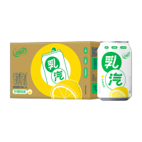 伊利 优酸乳乳汽饮料0脂肪气泡乳柠檬味乳酸菌味整箱批320ml*24罐