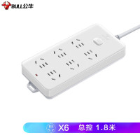 公牛 GN-109K 排插 插座/插线板新国标 全长1.8米6位总控 1个