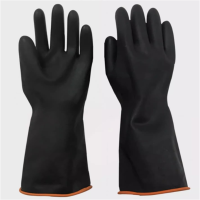 雪衣王 耐酸碱橡胶手套 35cm