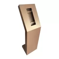艾克心 楼宇对讲机底座 烤漆香槟金色 底盒300*300*80mm 面板126*321mm 定制 货期7天 (单位:个)