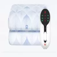 彩虹电热毯双人电褥子(长1.8米宽1.5米)无纺布自动断电双控定时除螨
