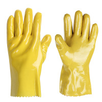 谐晟 浸塑手套劳保耐酸碱手套 中款 1双(两双起发)