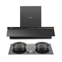 华帝百得烟灶套装油烟机燃气灶具AC17+AQ15 25立方大吸力顶侧三吸 1100p 挥手智控 5.0KW大火力 液化气