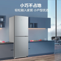 美的(Midea)176升双开门冰箱 两门小型冷冻冷藏宿舍家用电冰箱 节能省电 自动低温补偿 榭湖银 BCD-176CM