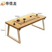 帝德龙茶几单桌橡木色茶台洽谈桌泡茶桌CJ-J12 1400*600*750mm