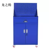 龙之腾工具柜加厚铁皮储物柜工厂车间用带抽屉汽修多功能收纳柜蓝色一斗小柜含轮子