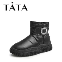 Tata/他她时尚休闲百搭厚底简约雪地靴新款GBSA2DD2 颜色鞋码请备注