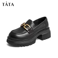 Tata/他她秋商场同款纯色乐福鞋百搭女单鞋新款GOK01CA2 颜色鞋码请备注