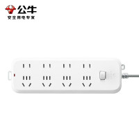 公牛(BULL) 插座/B5系列 带儿童保护门/新国标插座/排插/ [8位]总控1.8米 GN-B5440