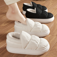 羽绒棉拖鞋男士冬季高包跟新款室内家居保暖加绒防水棉鞋女冬