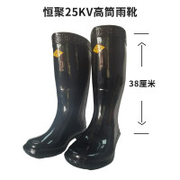 冰雨雨鞋男士款时尚雨靴户外防水不易滑耐磨高筒黑色