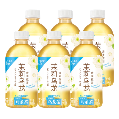 三得利茉莉乌龙茶350ml*6瓶装茶饮料