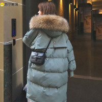 2023年新款冬季大码羽绒棉服女中长款韩版棉衣宽松棉袄加厚面包服
