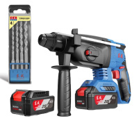 东成 充电电锤DCZC04-24E 4.0Ah2电1充 配混凝土钻头(4支装)方柄冲击钻钻头(6/8/10/12mm)