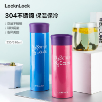 乐扣乐扣(LOCK&LOCK)缤纷旋盖保温杯水杯不锈钢杯多彩2件套304不锈钢学生男女便携随手杯
