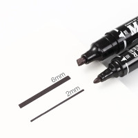 齐心 双头 记号笔大号双头记号笔 黑色单只