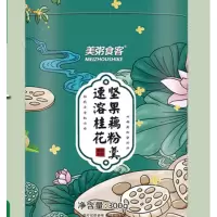 美粥食客纸罐速溶桂花坚果藕粉速溶颗粒藕粉易冲泡300g