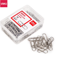得力 0025 回形针 金属防锈曲别针 (100枚/盒)