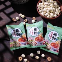美粥食客 手提大袋小袋装500g藕粉红枣莲子藕粉羹速溶颗粒