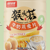 美粥食客 猴头菇牛奶燕麦片即食冲泡麦片燕麦片500g罐装营养早餐