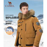 骆驼AD12263762男情侣三合一冲锋衣(羽绒)云杉棕/幻影黑、幻影黑