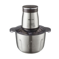 小熊(Bear)QSJ-C03T5不锈钢碗绞肉机2L电动多功能料理搅拌打肉饺子肉馅蒜蓉机不锈钢全钢