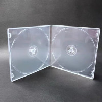 得力(deli)光盘盒DVD光盘盒子 PP光碟盒单双片装 (12厘米)5个装双碟
