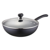 爱仕达(ASD)不易锈精铁无涂层炒锅30cmCF30B1TG