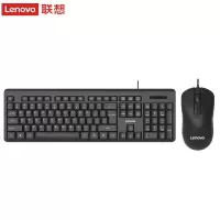 联想(Lenovo)有线键盘鼠标套装 键鼠套装 全尺寸键盘 商务办公 MK11Lite
