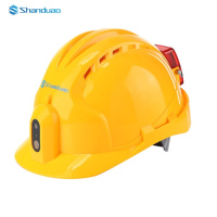 山都澳 安全帽 4G智能型 远程智能监控 防撞 透气 人员定位 D965 旗舰版黄色