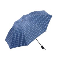 传枫CF-6126户外 格子遮阳伞 黑胶 防晒太阳伞三折晴雨伞