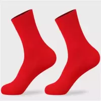 雪衣王 袜子 本命年大红色袜子 红色