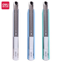 得力(deli) 小号铝合金护套美工刀壁纸刀裁纸刀 办公用品 白色2086