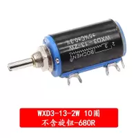 WXD3-13-2W精密多圈电位器 线绕滑动变阻器470R-(10圈WXD3-13-2W)(1个)