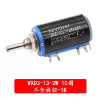 WXD3-13-2W精密多圈电位器 线绕滑动变阻器1K-(10圈WXD3-13-2W)(1个)