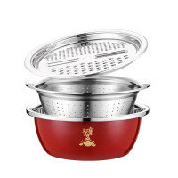 易铂聚宝盆三件套 YP-9061 26cm盆+26cm米筛+刨盘