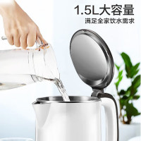苏泊尔 电水壶热水壶1.5L大容量 便携式烧水壶双层防烫一体无缝内胆SW-15T66B