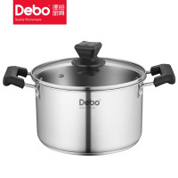 Debo 汤锅304不锈钢复底煲汤锅电磁炉燃气通用20cm DEP-692