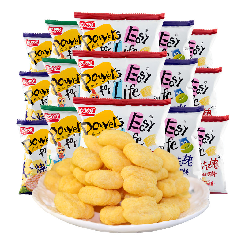 盼盼麦香鸡味块8g*20包随机口味膨化食品休闲零食品办公室小吃