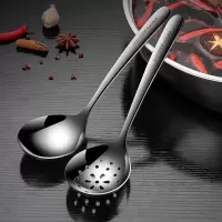 美厨(MAXCOOK)304不锈钢汤勺漏勺火锅勺加厚加长长柄一体成型加长手柄304火锅汤勺