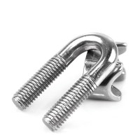 鑫龙 LX304不锈钢钢丝绳锁扣夹头U型夹钢丝夹轧头卡子线夹钢丝绳卡扣 (BY)/个