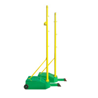 羽毛球网柱 标准室内外移动气排球柱羽毛球柱 小箱羽毛球网柱 1.55m-9kg-绿色(含羽毛球网)